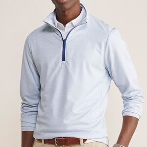 Sankaty Vineyard Vines Quarter-Zip Blue and white stripped